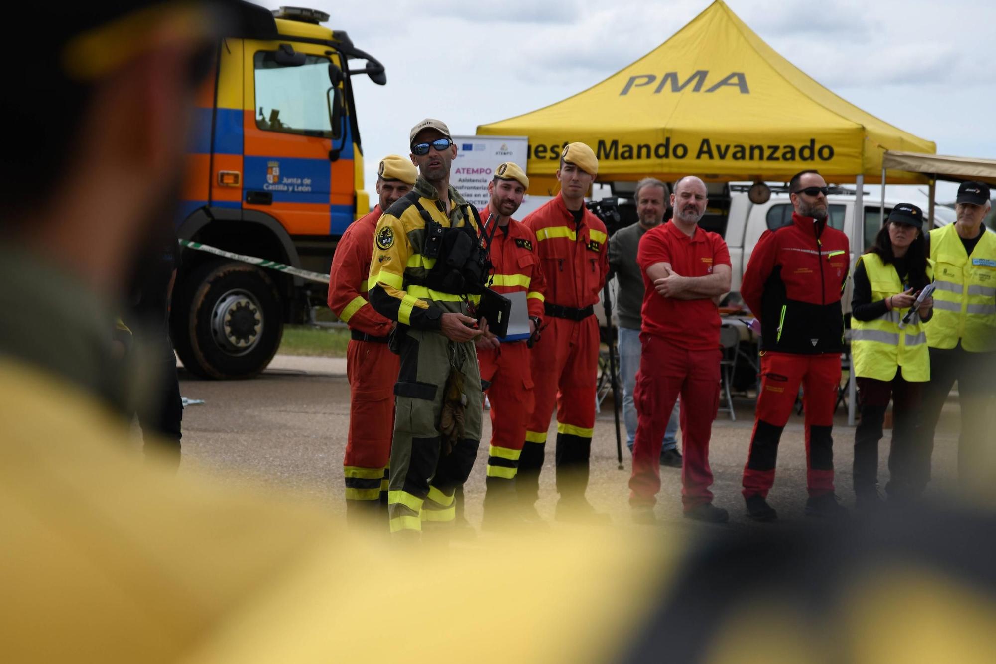 Así ha sido el simulacro forestal transfronterizo desplegado en Aliste
