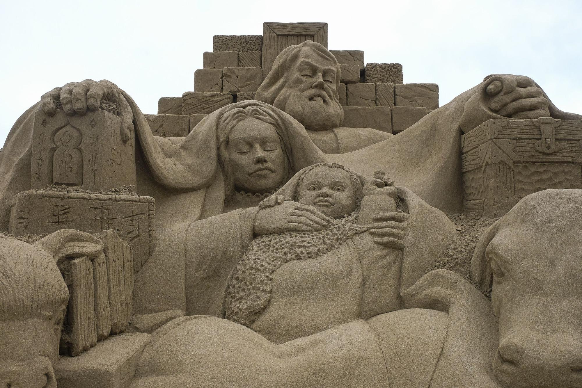 Inauguración del Belén de Arena en la playa de Las Canteras