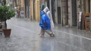 Temporal de lluvia y granizo en Valencia: la tormenta deja sus primeros efectos