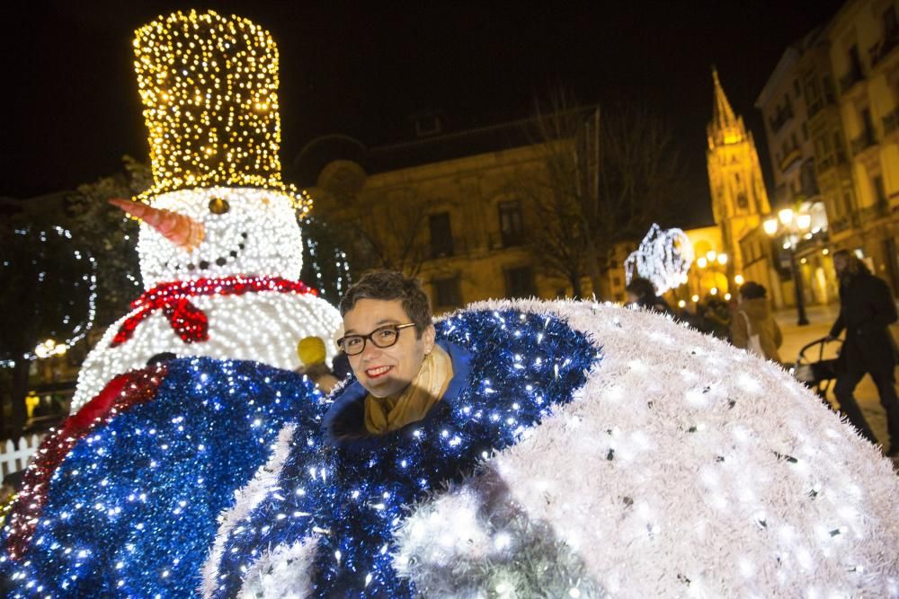 Luces navideñas en Oviedo