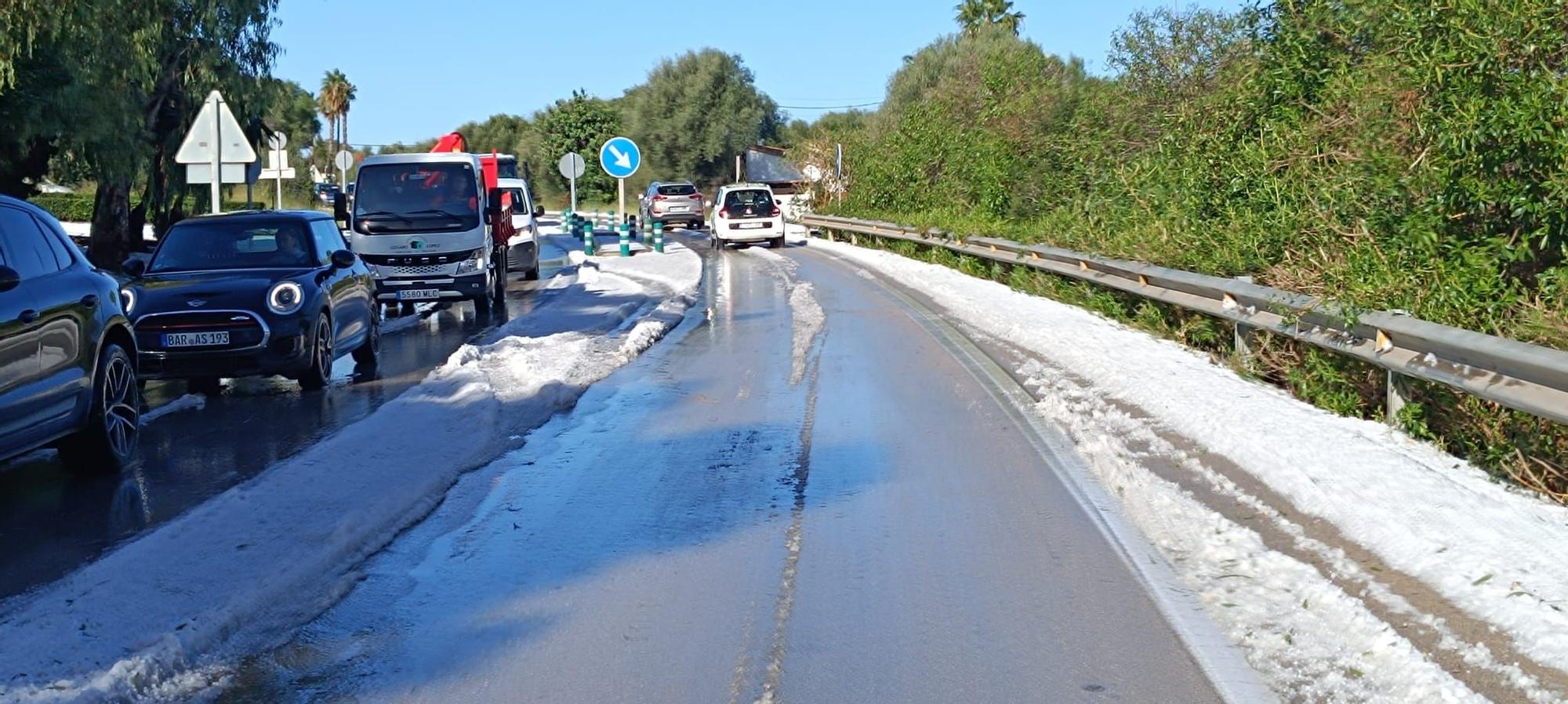 FOTOS | La espectular granizada en Capdepera, en imágenes