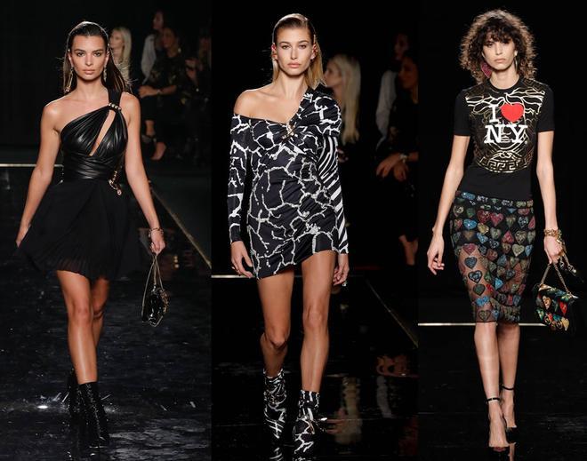 Emily Ratajkowski, Hailey Baldwin y Mica Argañaraz desfilan para Versace