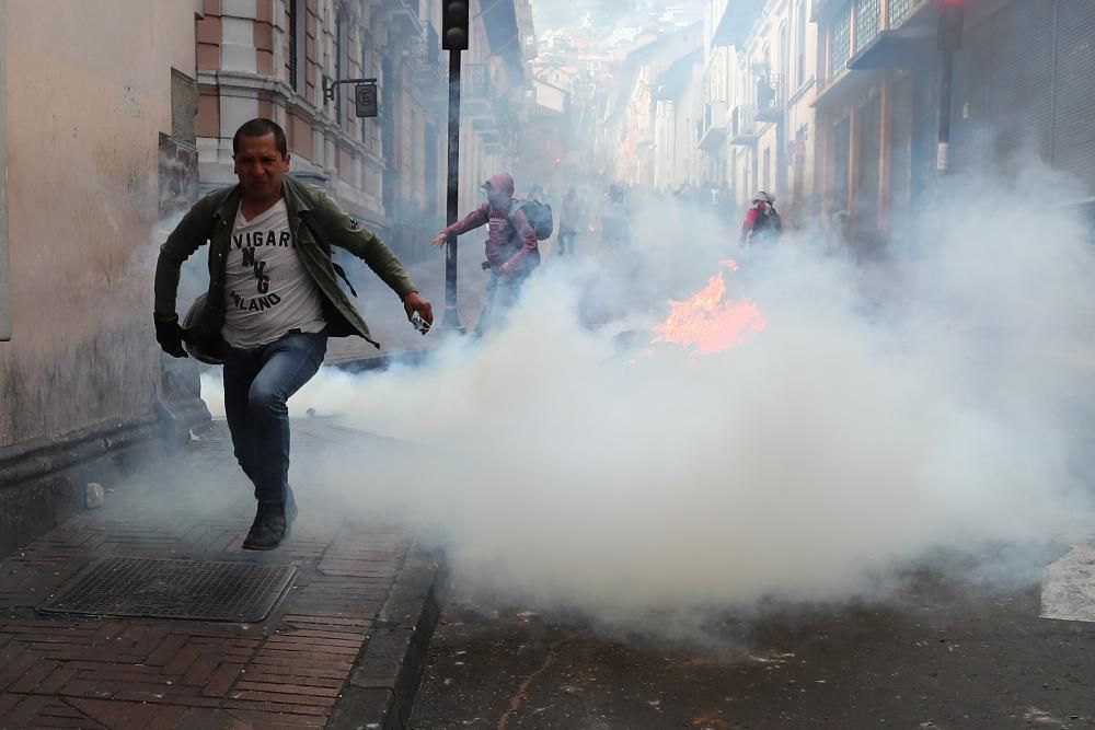 Protestas en Ecuador contra Lenín Moreno.