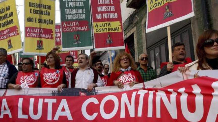 Manifestación en Lisboa.