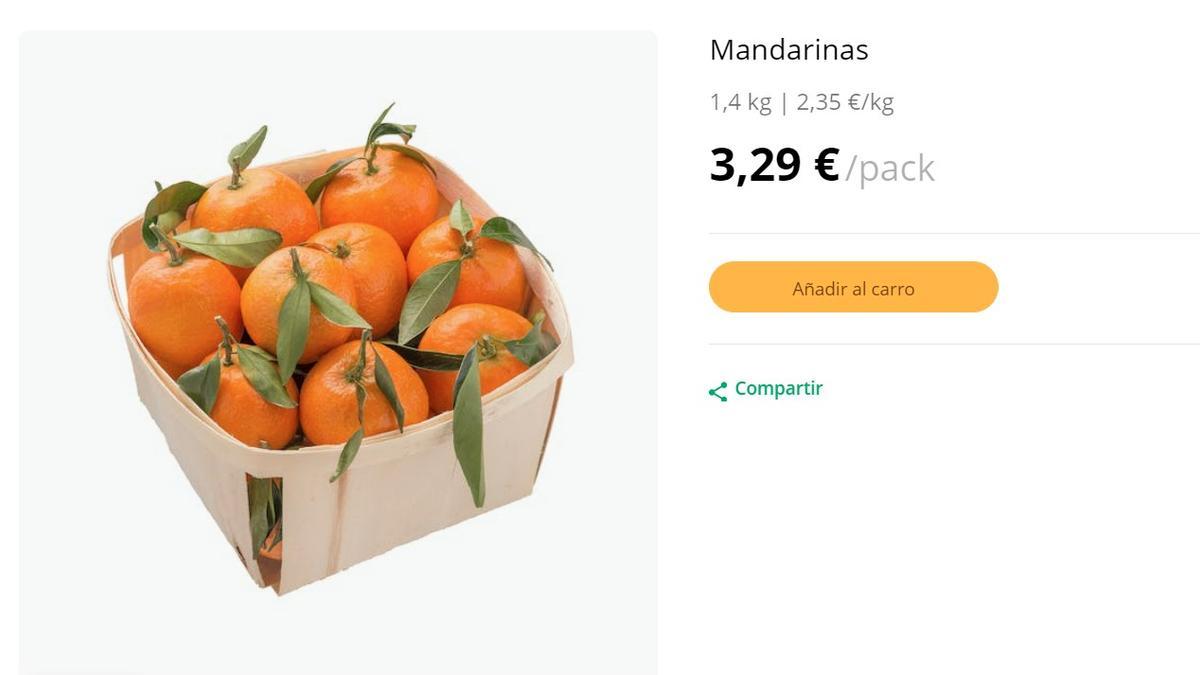 Cesta de mandarinas de Mercadona