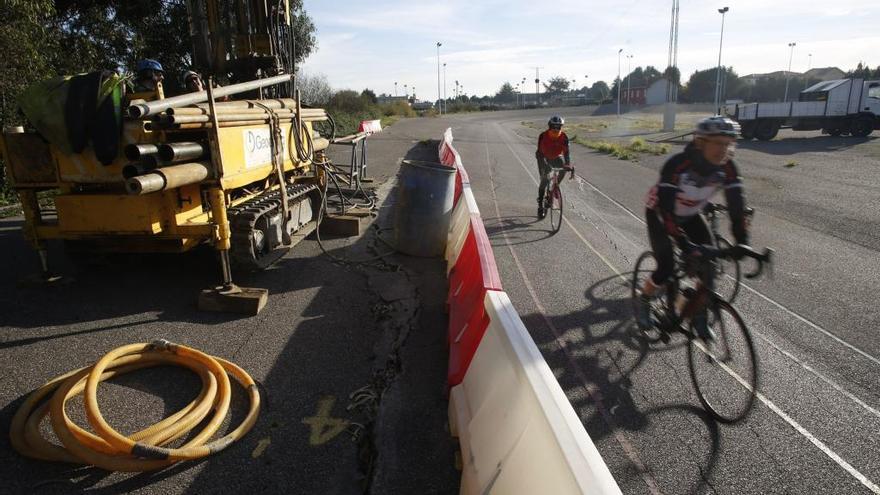 Obras en el velódromo de San Cristóbal.