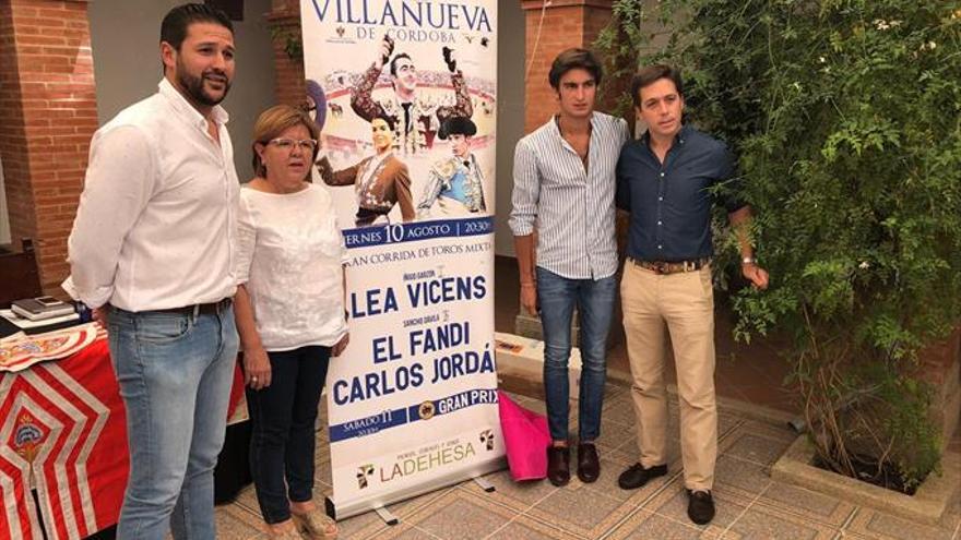 Lea Vicens y El Fandi acompañan a Jordán en el cartel de Villanueva