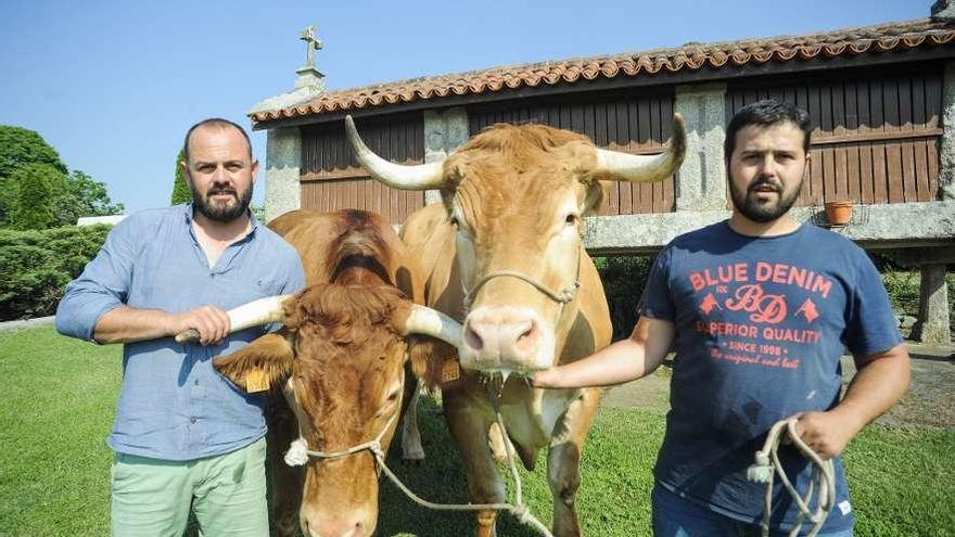 David Couso y Rubén Moldes preparan una degustación de 1.000 kilos de carne de buey. // Iñaki Abella