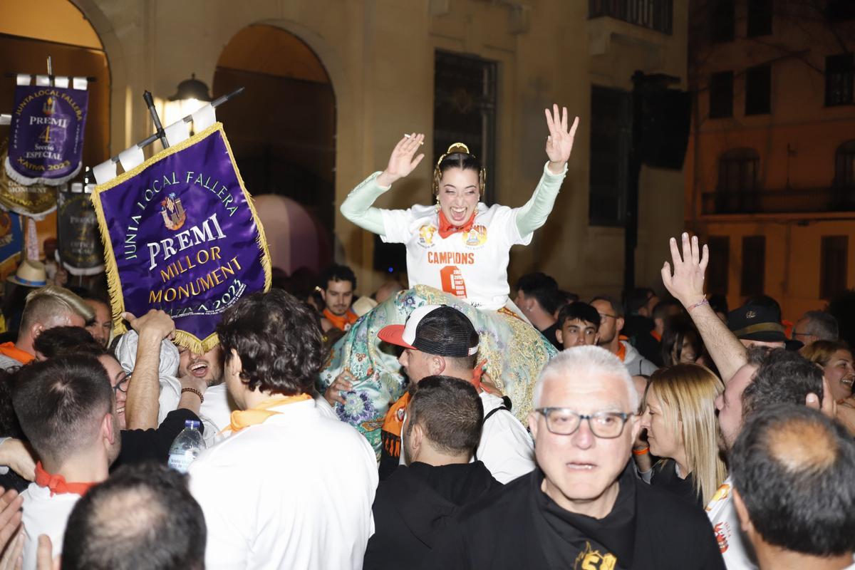 Celebración del premio al mejor monumento en 2023 en Xàtiva