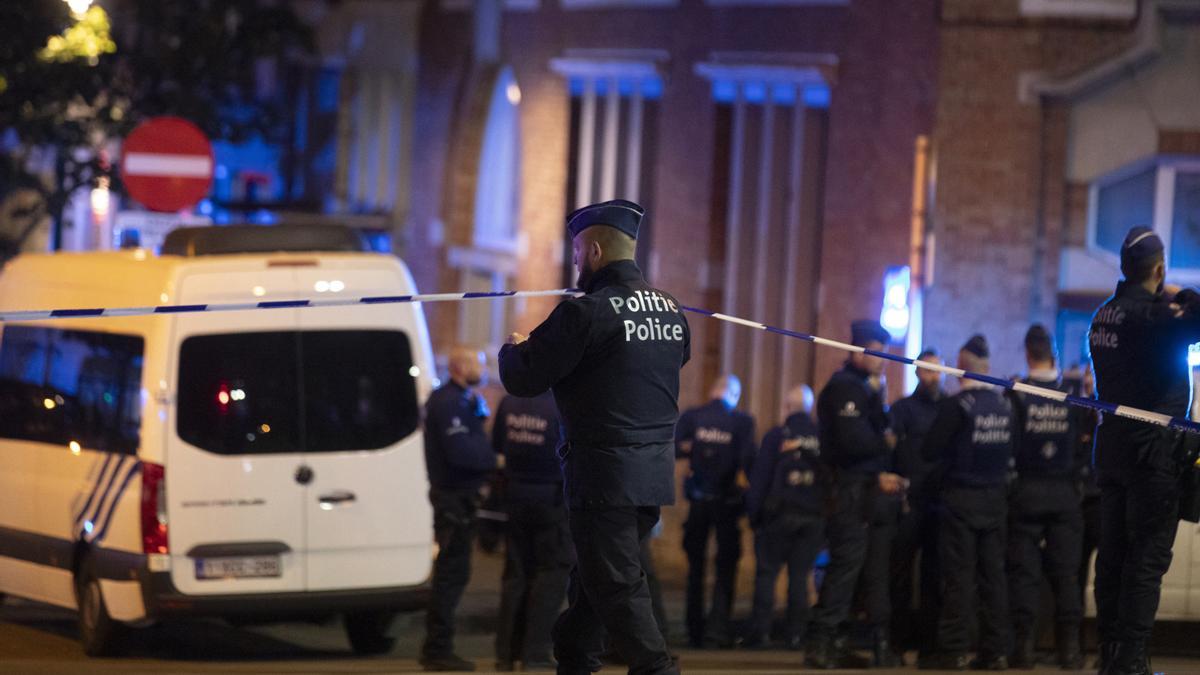 Agentes de la Policía de Bruselas (Bélgica)