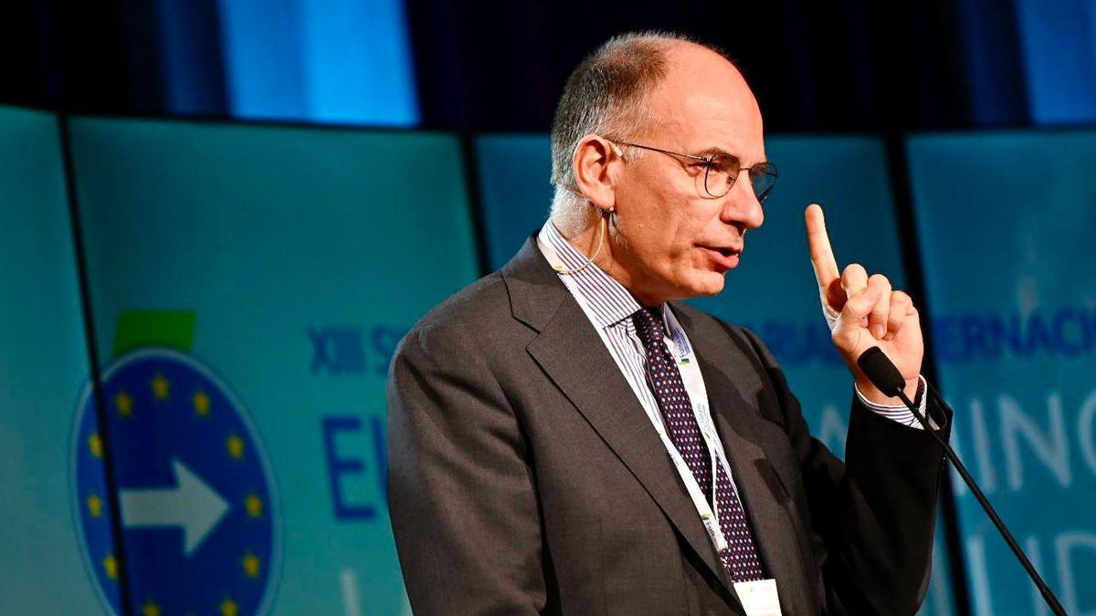 Enrico Letta durante su intervencion en el simposio Funseam