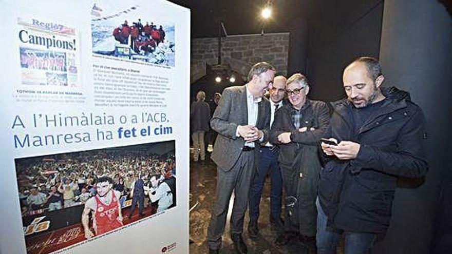 Domènech, Redó, Marcè i Mazcuñán en la inauguració