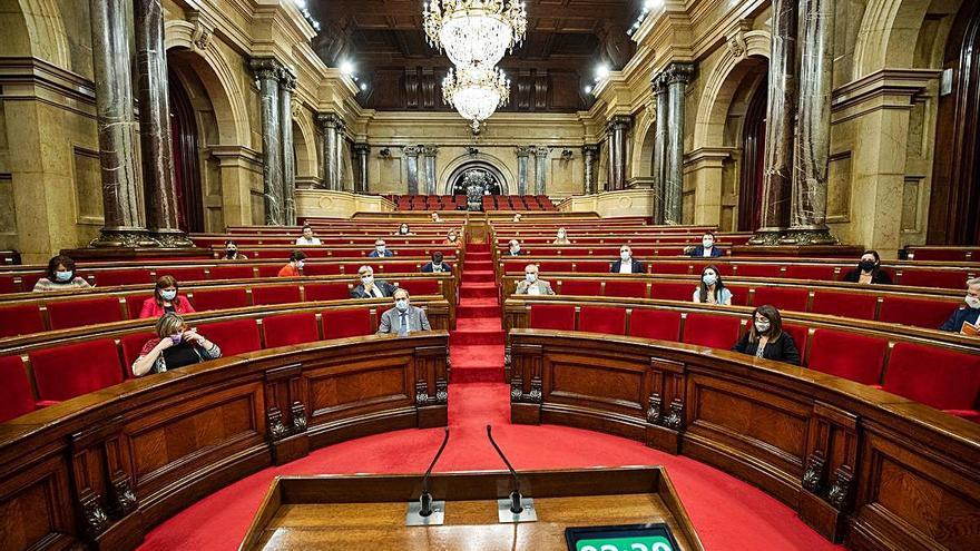 El Parlament, ahir, durant la sessió de control al Govern.