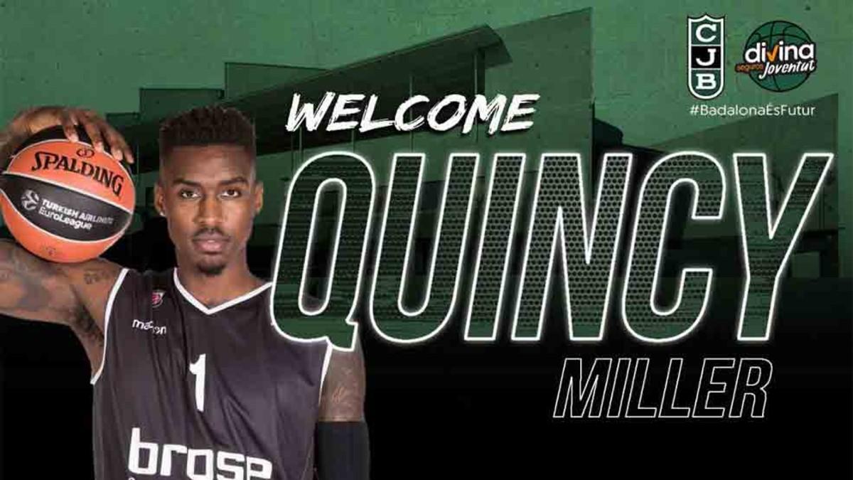 El Joventut ha fichado a Quincy Miller