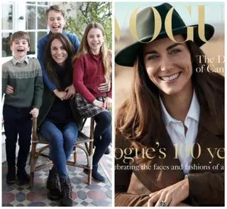 Crecen las sospechas sobre la foto de Kate Middleton: ¿su cara sale de una portada de Vogue?