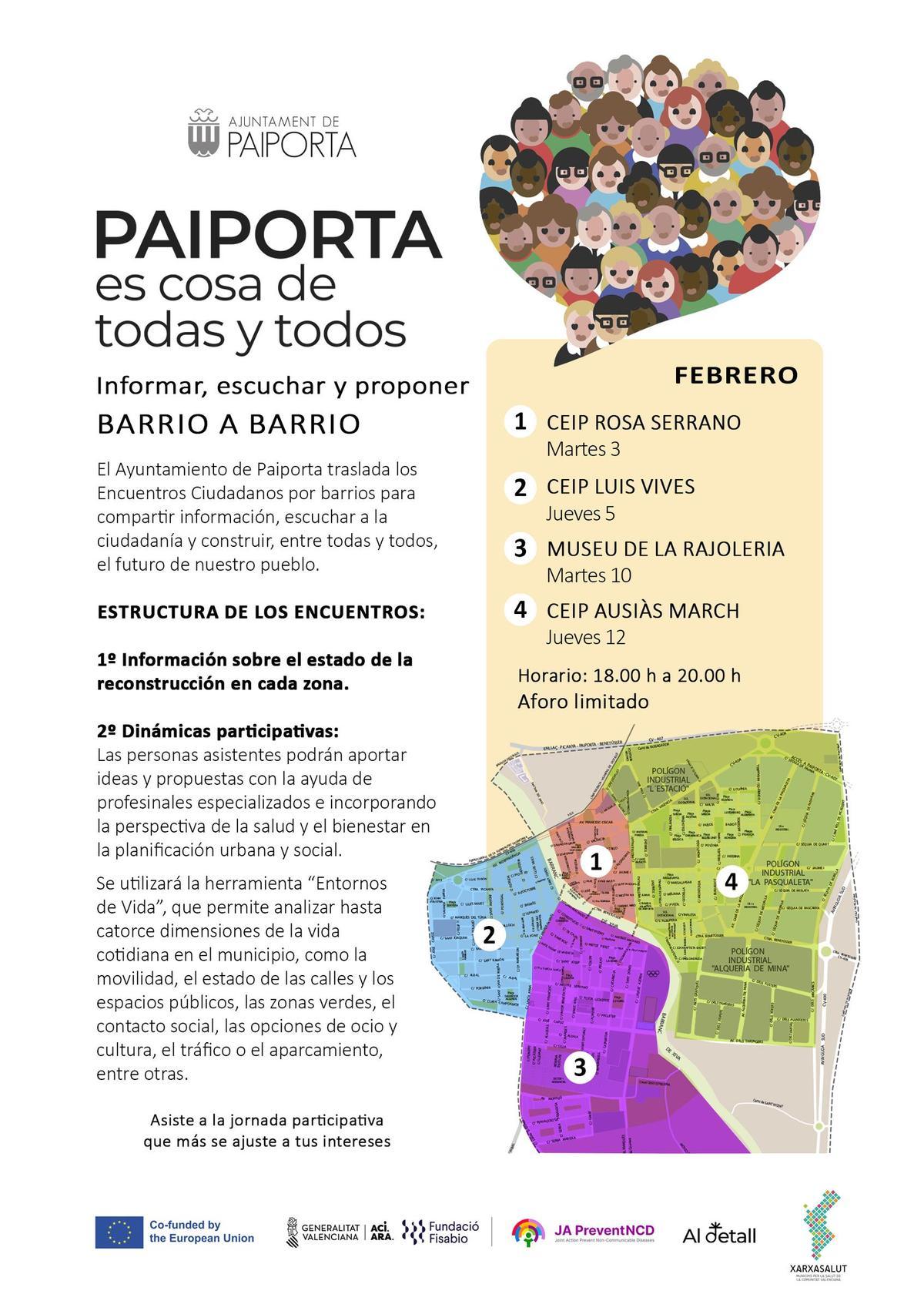 Jornadas por los barrios de Paiporta.