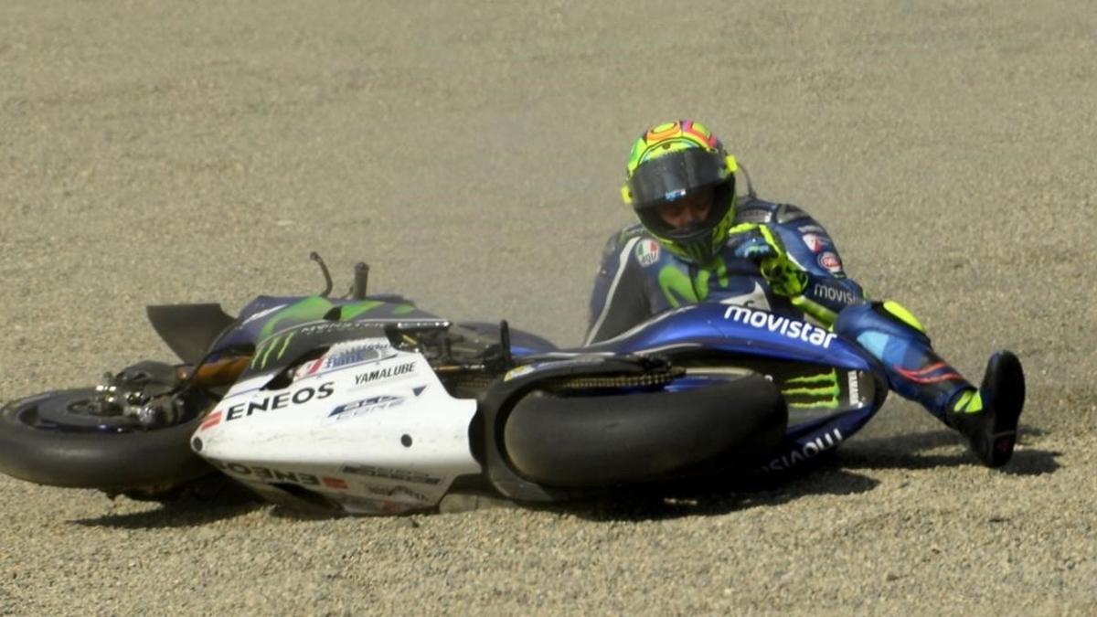 Valentino Rossi (Yamaha), tras acerse en Motegi.