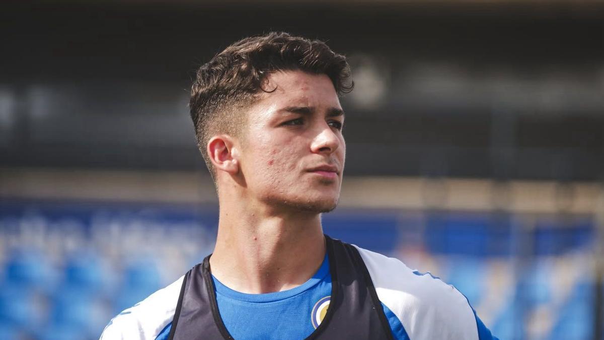 Rubén Cantero, durante un entrenamiento esta temporada.