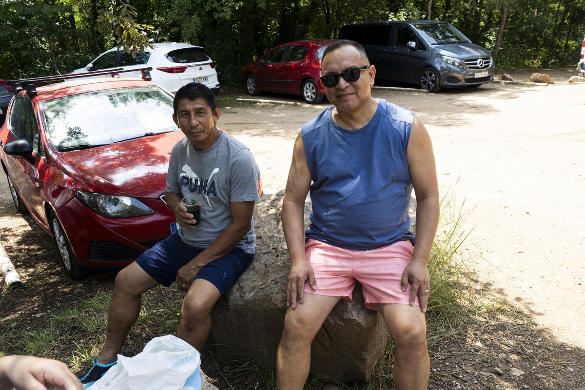 Gary Ureta amb un familiar