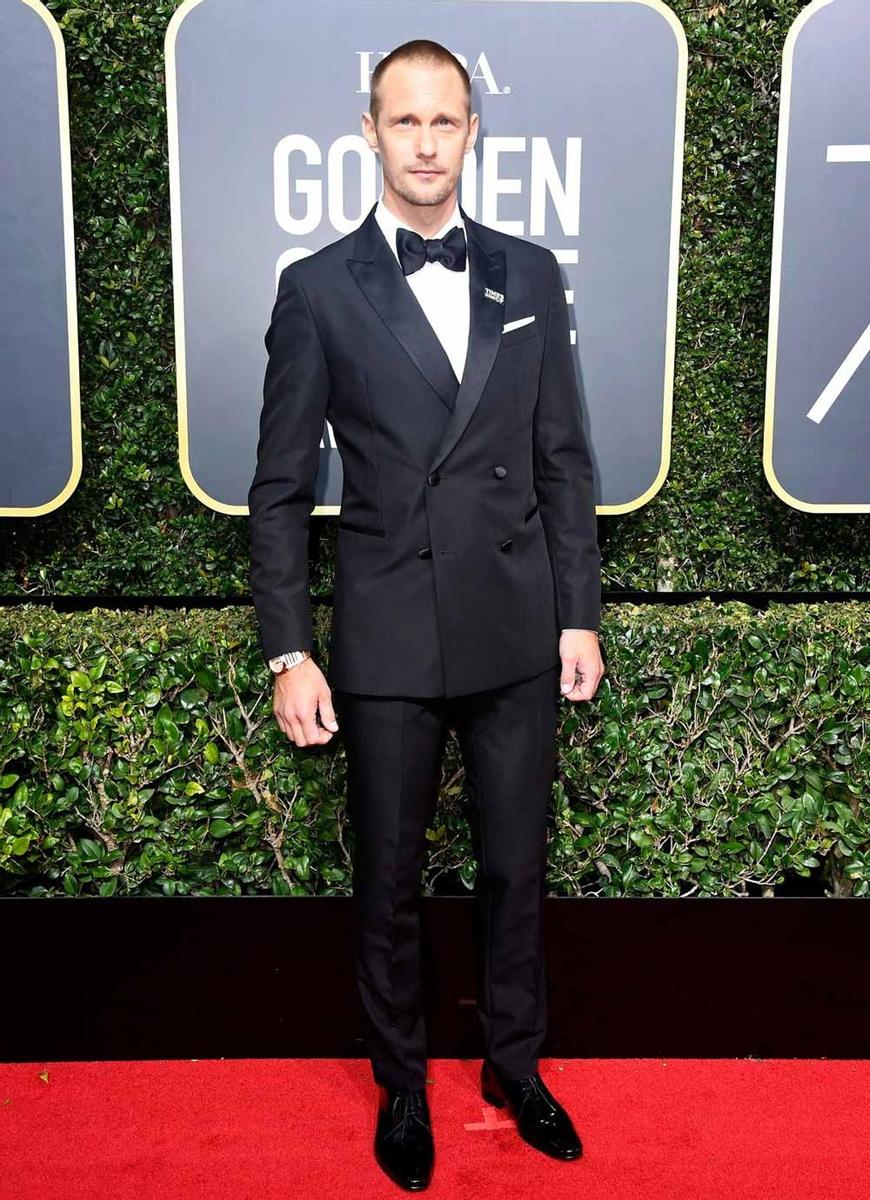 Alexander Skarsgard, en la alfombra roja de los Globos de Oro