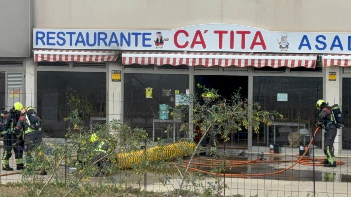 Incendio en un restaurante en Telde