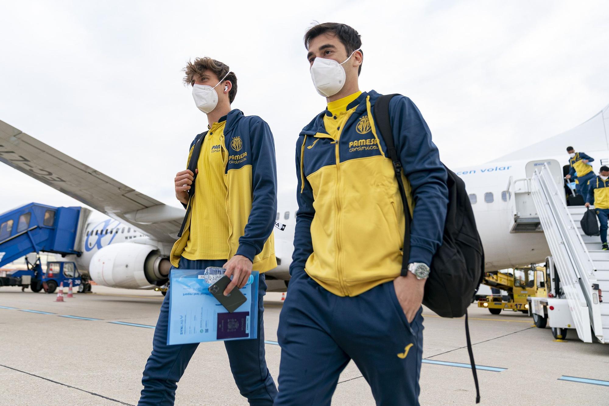 Así ha sido la llegada del Villarreal a Zagreb para jugar la Europa League