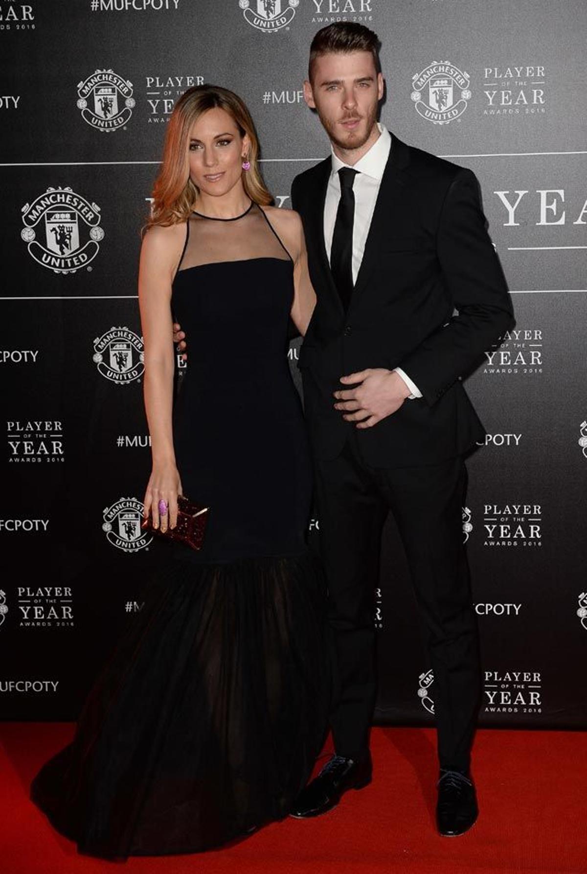 Edurne acompaña a David De Gea a la cena oficial del Manchester United, club en el que juega de portero.