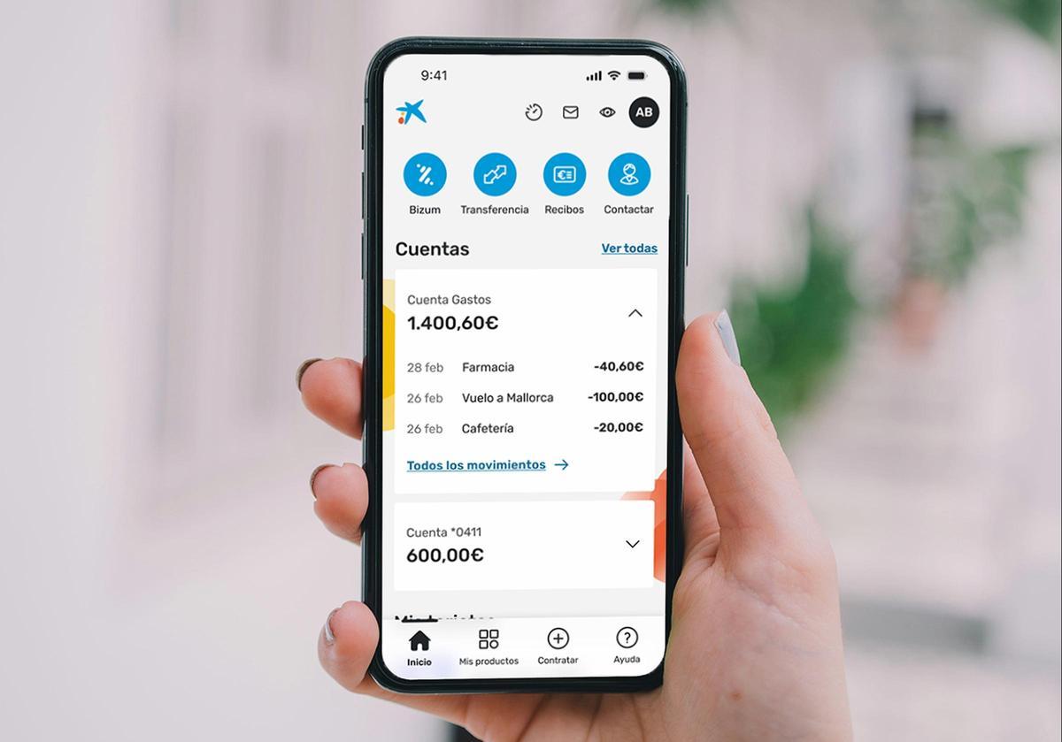 Imagen de una aplicación bancaria