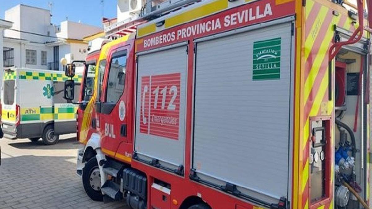 Vehículo de los Bomberos de la Diputación Provincial de Sevilla.