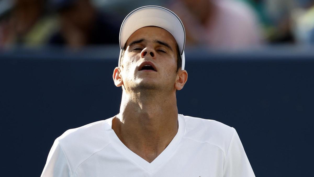 Jódar se lamenta durante el partido ante Fritz.