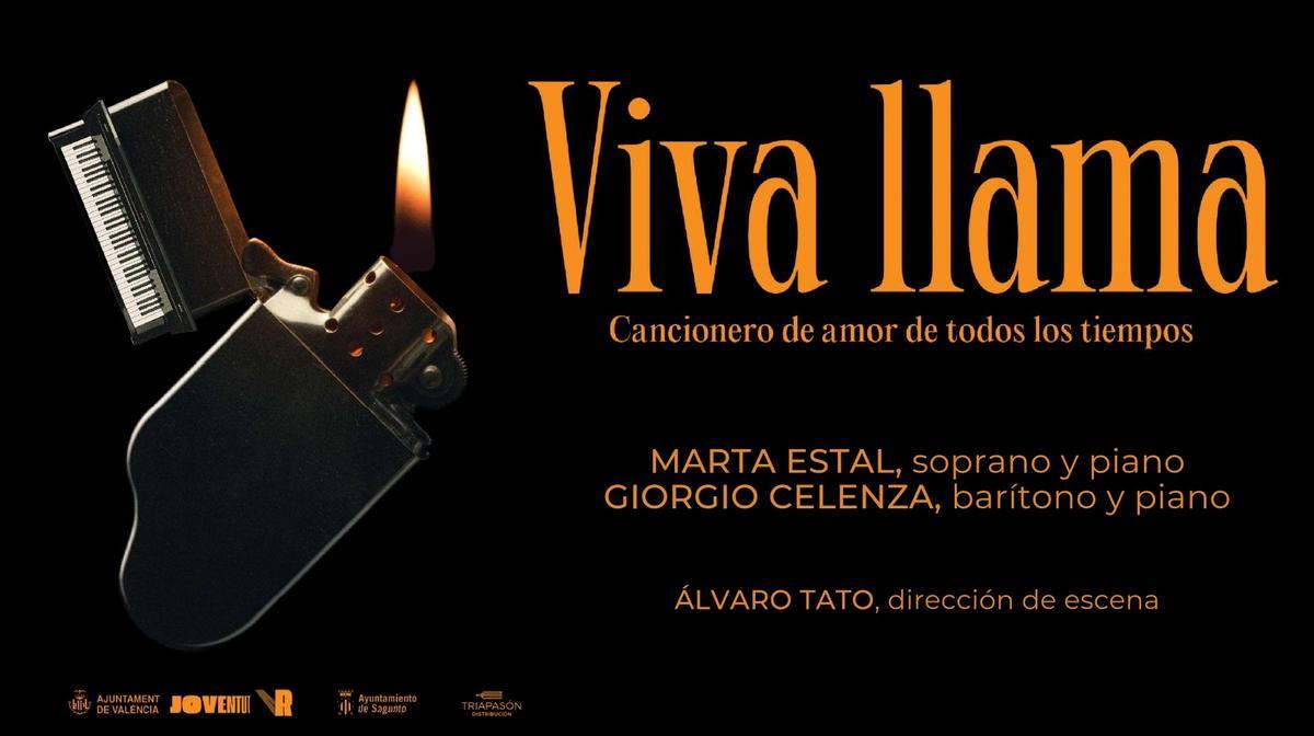 Cartel de la obra "Viva llama".