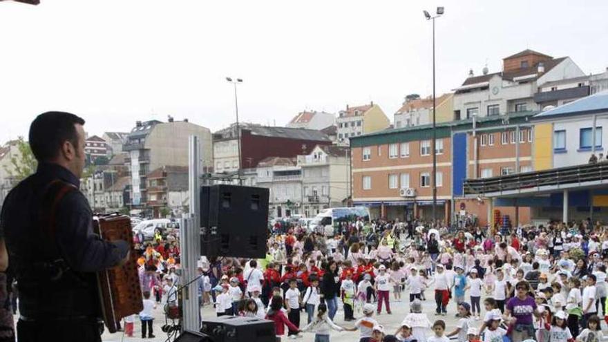 Un Correlingua celebrado no palco da música de Moaña. // C.G.