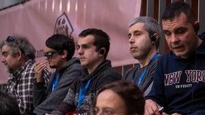 Aficionados del Basquet Girona en el Pabellón de Fontajau, en Girona