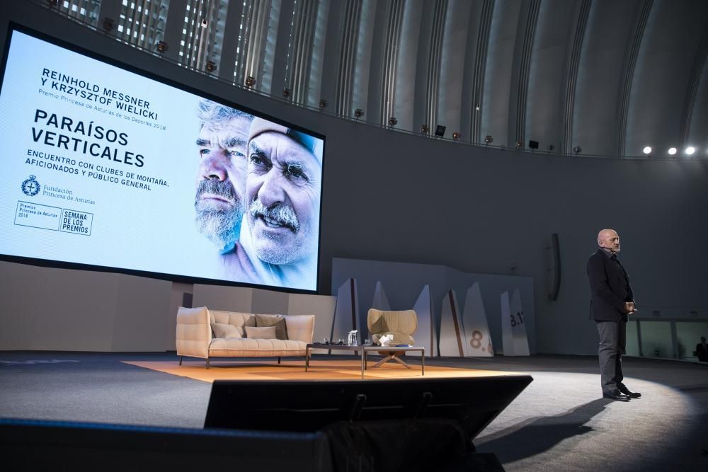 Premios Princesa 2018: Encuentro de Reinhold Messner y Krzysztof Wielicki con clubes de montaña, aficionados y público general”