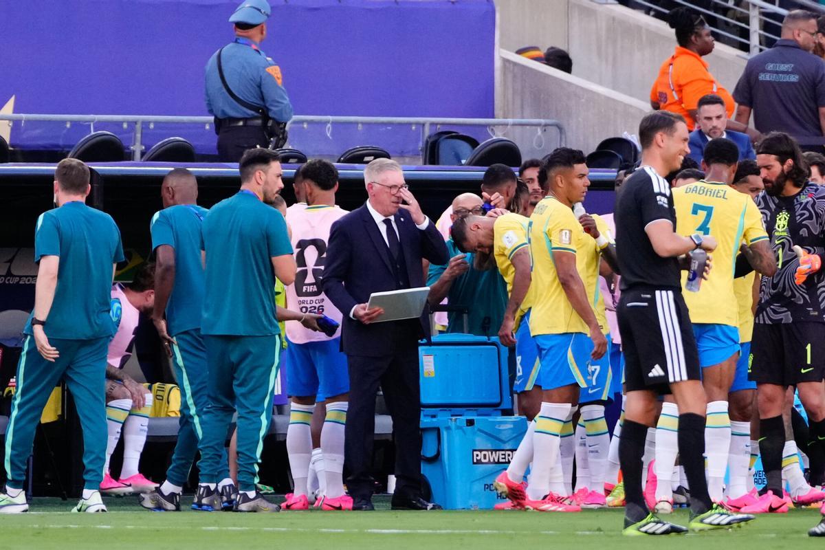 Ancelotti, en el partido ante Marruecos
