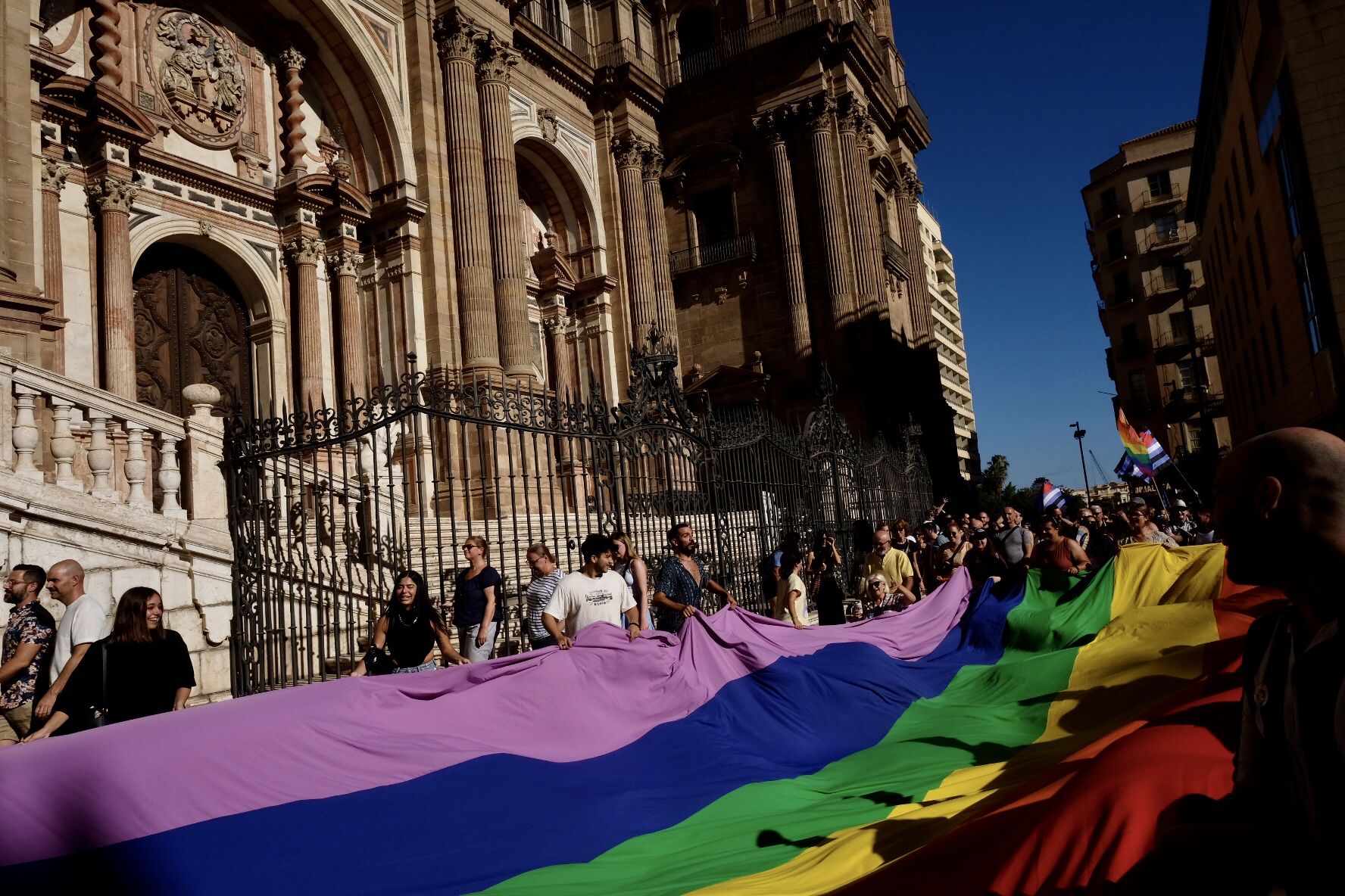 Marcha por el centro de Málaga por el Día Internacional del Orgullo LGTBI+