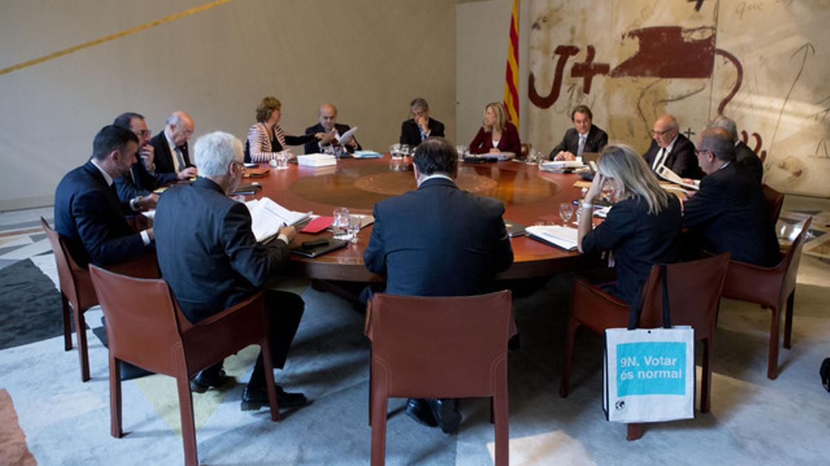 Reunión del Govern de la Generalitat, este martes.