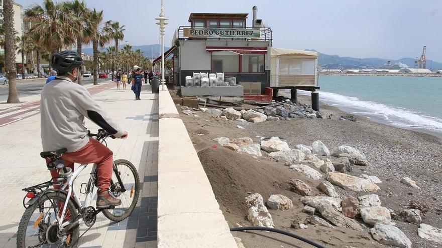 Efectos del temporal en Huelin, a finales de abril.