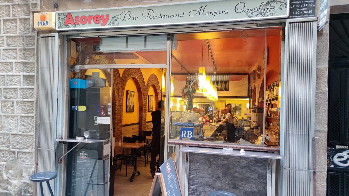 La entrada del bar restaurante Asorey.