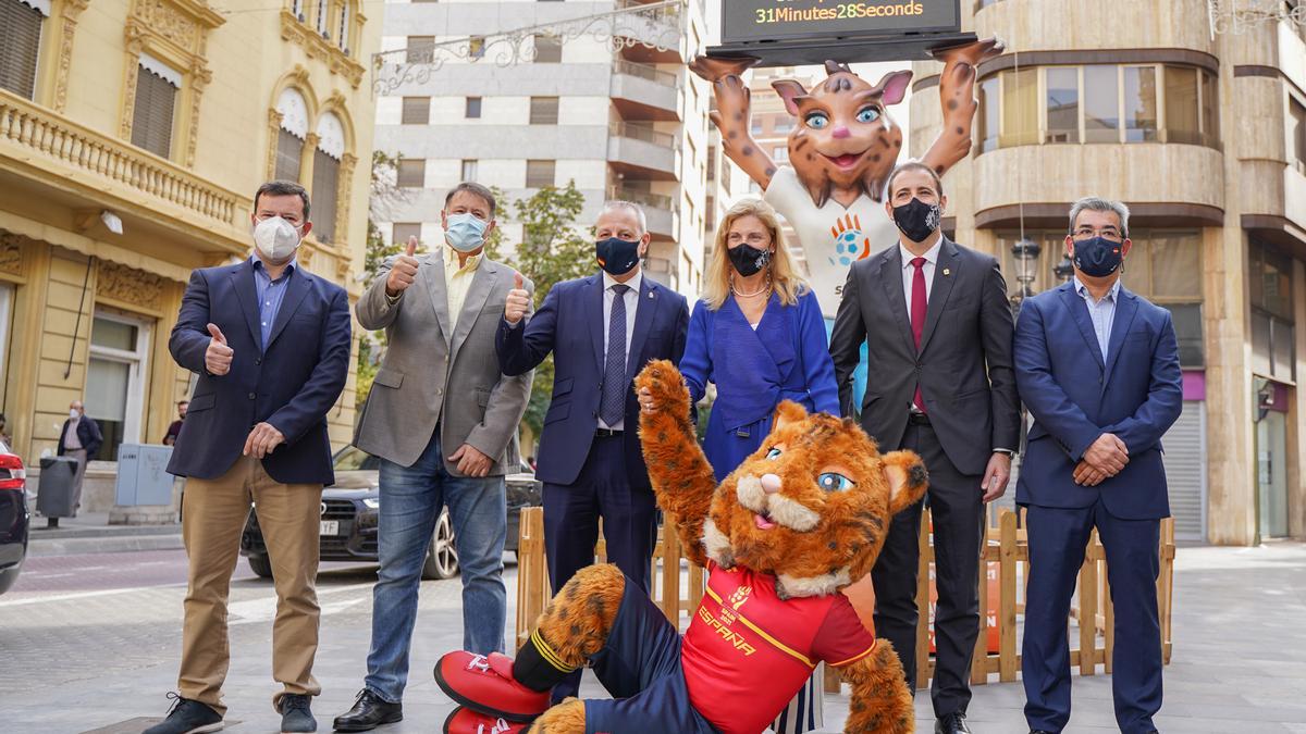 Inauguración del reloj de la cuenta atrás para el Mundial de Balonmano Femenino.