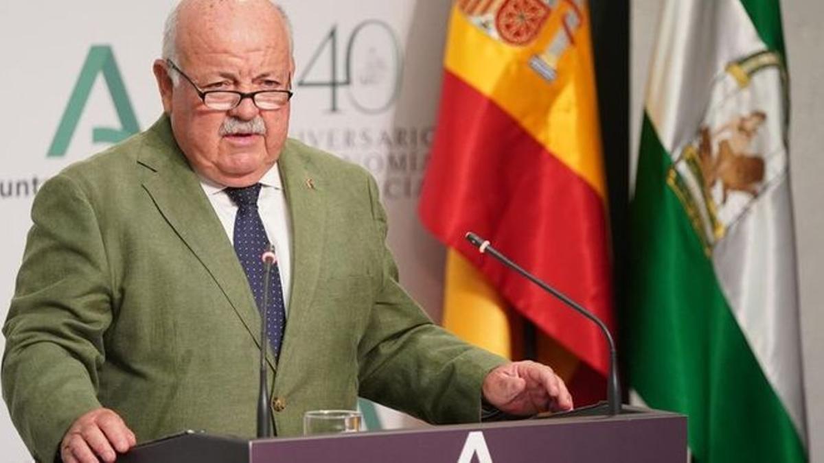 Jesús Aguirre durante la rueda de prensa tras el Consejo de Gobierno.