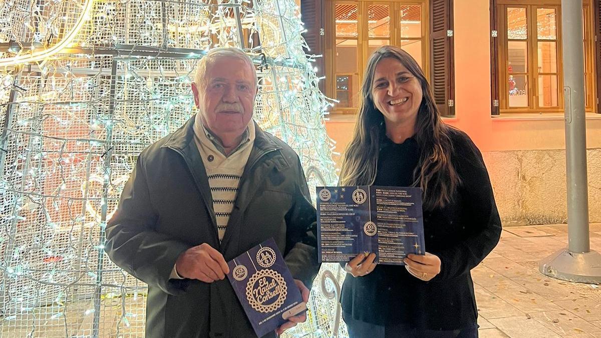 El alcalde de Consell, Andreu Isern y la regidora de Fiestas, Lina Olmo.