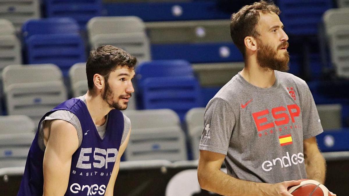 Los de Sergio Scariolo preparan el partido contra Francia en el Martín Carpena.