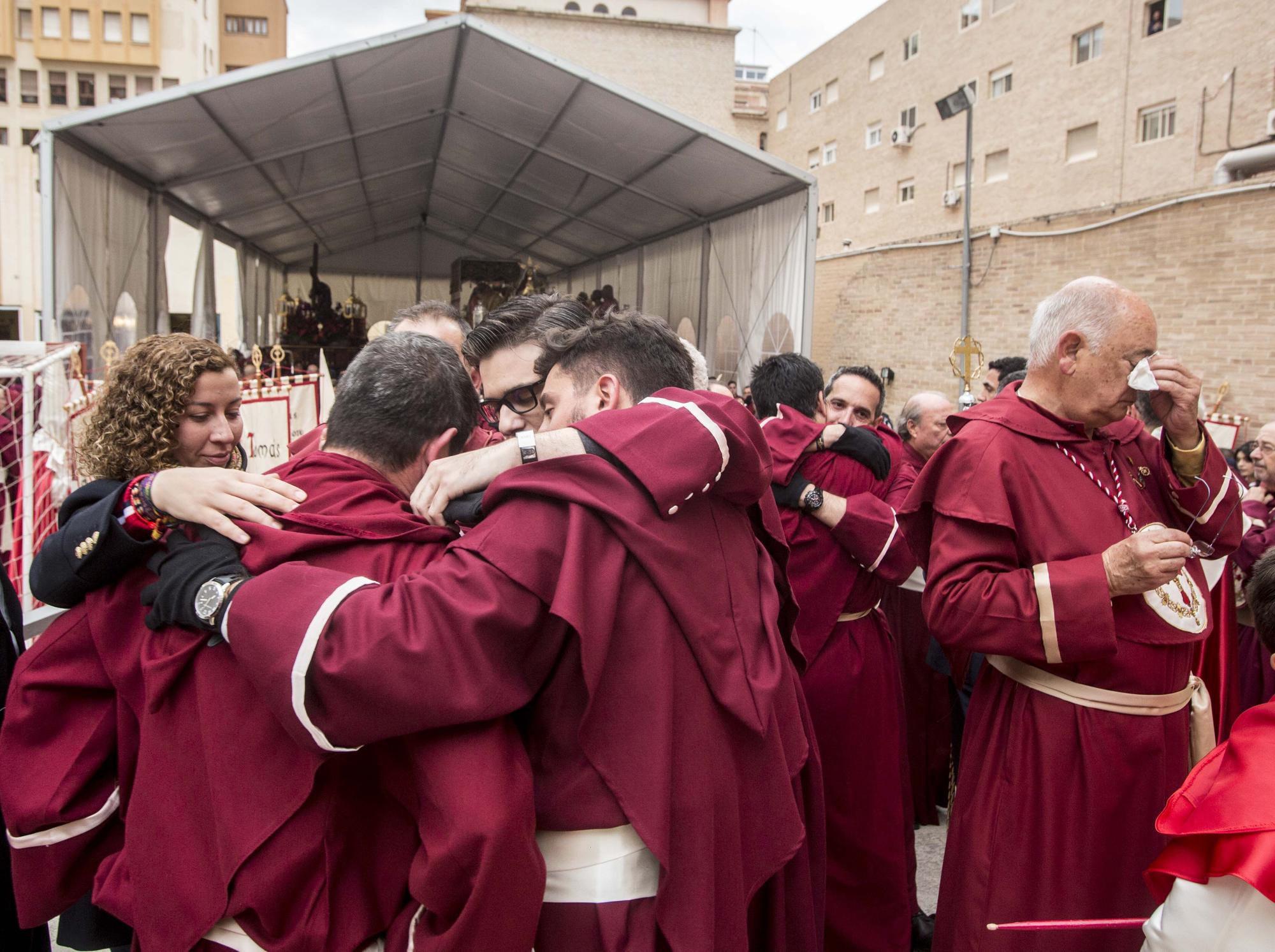 Imágenes de La Santa Cena de 2019, debido a la lluvia no pudieron procesionar.