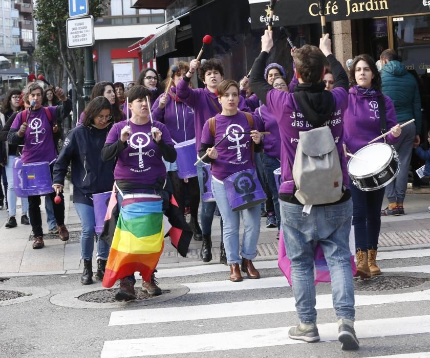 La batucada recorrió las calles del centro de Vigo