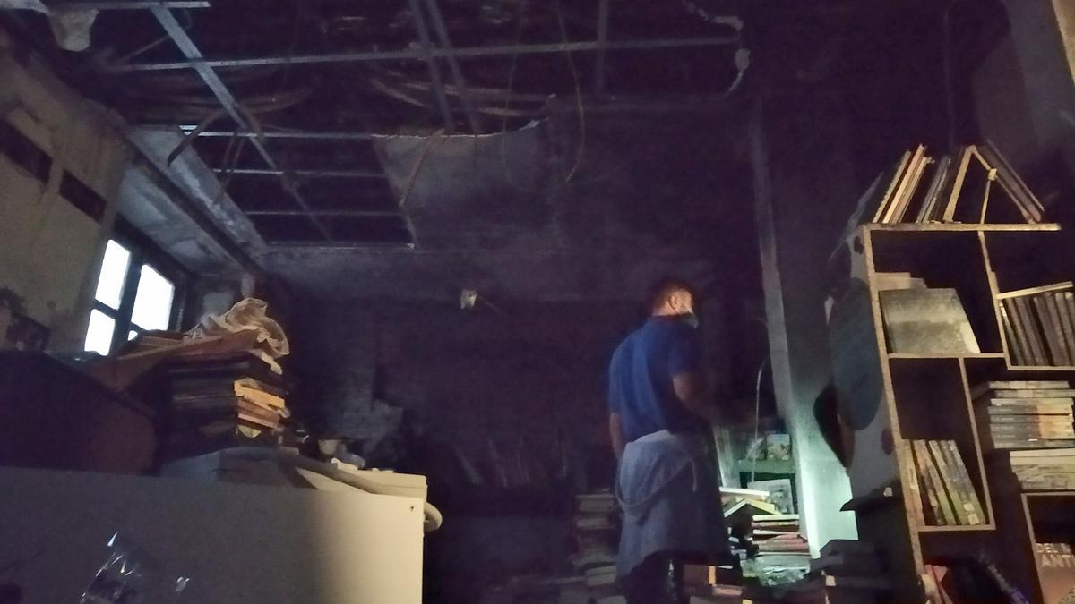 La planta primera de Proteo fue la más dañada por el incendio.