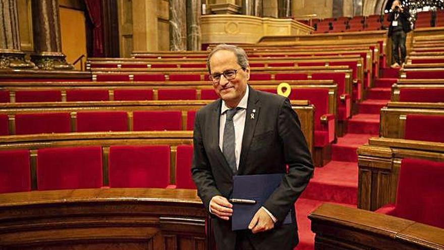 Quim Torra al Parlament de Catalunya, el passat 4 de gener.