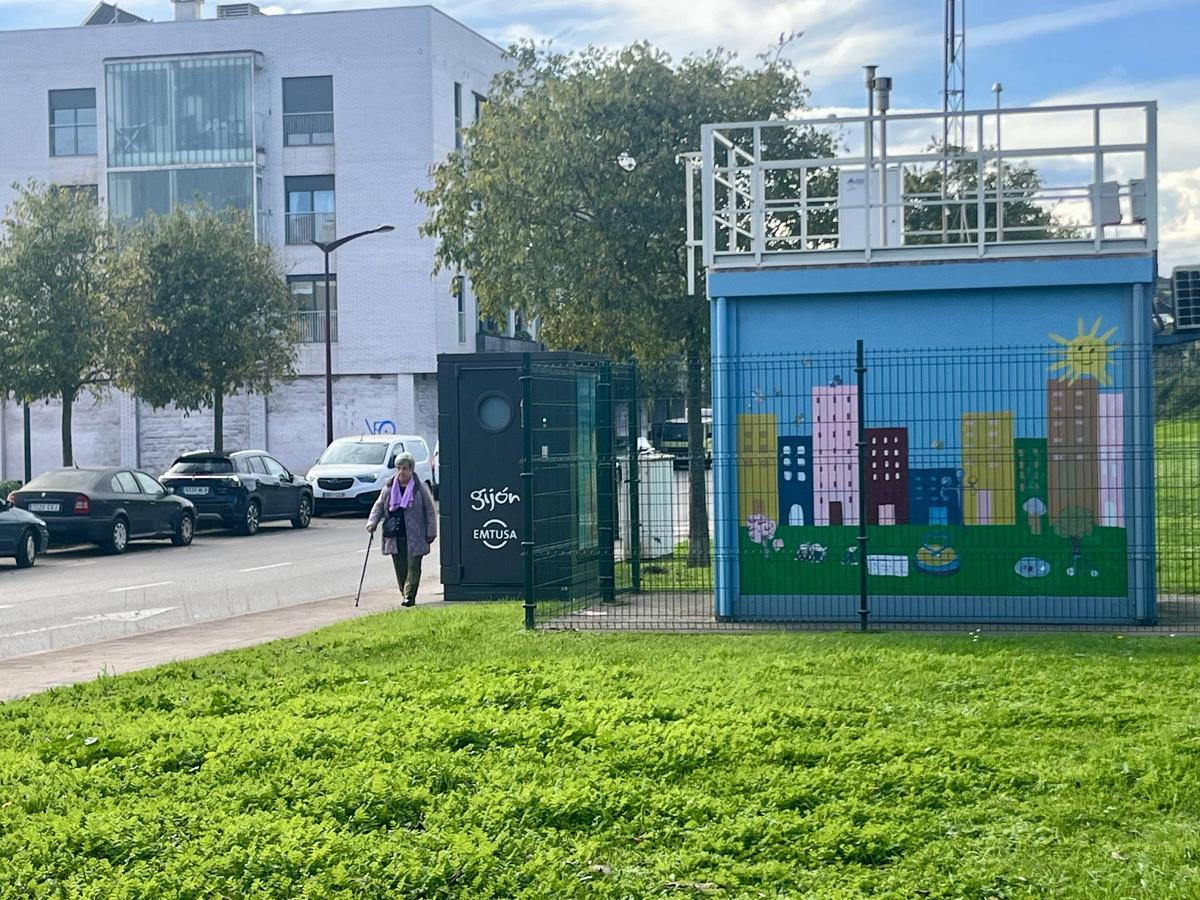Estación de control de la contaminación en El Lauredal.