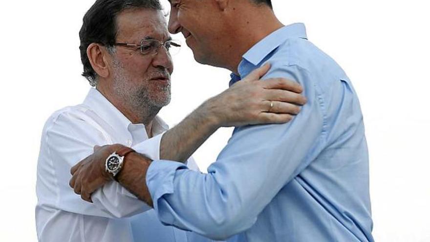 Mariano Rajoy i Xavier García-Albiol, ahir a Castelldefels