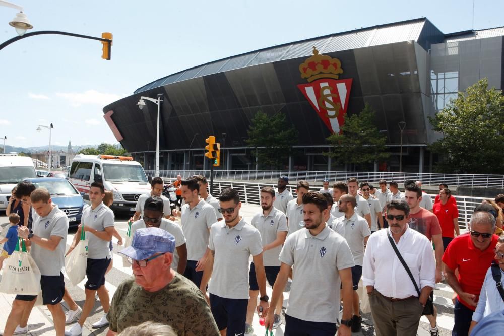 Visita del Sporting a la Feria